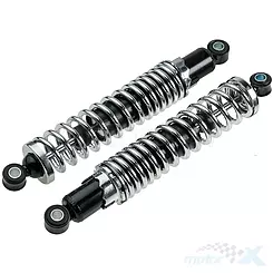 Amortyzatory tylne 325mm, tuleje 12mm, regulowane, czarne-chrom, komfort! WSK 125 