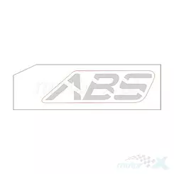 Naklejka "abs" na błotnik przód szara lewa, Zontes G1 / GK 125