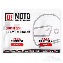 Chusteczki do kasku mokra i sucha O!-MOTO Cleaning Wipes