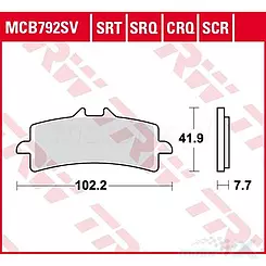 Klocki hamulcowe Sinter Road/Track KH447 TRW Lucas MCB792SRT