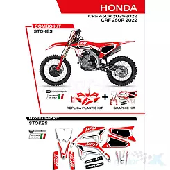 Zestaw osłon nadwozia czerwony UFO Plast Honda CRF 250 / 450 R
