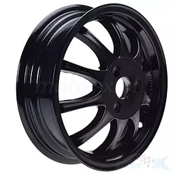 Felga tylna 3.50x12", czarna, 10-ramienna, Junak 806 / Longija Formula