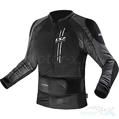 Bluza motocyklowa z ochraniaczami, na wiosnę, lato, jesień, zimę, LS2 X-Armor Man Black Silver