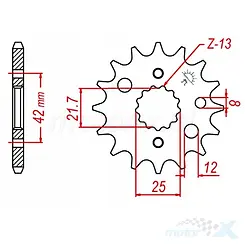 Zębatka przednia 566 16 zębów, JR 56616JR (56616JT)