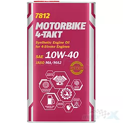 Olej silnikowy Mannol Motorbike 7812 półsyntetyczny 4T 10W40 4L metalowa puszka