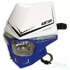 Lampa uniwersalna przednia LED, niebiesko biała, homologowna, UFO Plast BICOLOR STEALTH PF01715W089