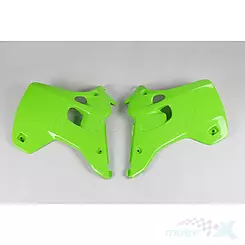 Osłony chłodnicy zielone UFO Plast Kawasaki KX 125 / 250 92-93