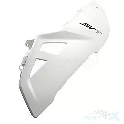 Osłona przednia boczna prawa, biała 002Z, z naklejkami, QJMotor SVT 650 / SVT 650 X