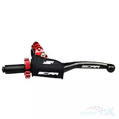 Dźwignia sprzęgła lewa z korpusem, czarno czerwona, Scar Racing CPCL1