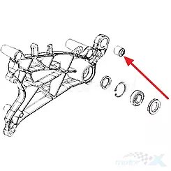 Tuleja zawieszenia, silentblock obudowy wału Kymco 125-700