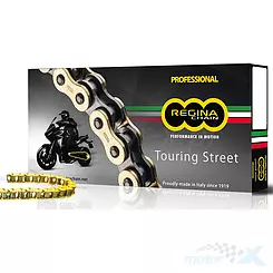 Łańcuch napędowy 530ZRT, Z-Ring, do 1000ccm, zakuwka, złoty, Regina Touring Street [grupa]