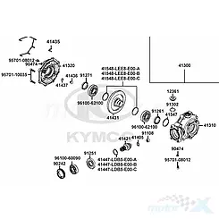 Przekładnia tylna osi napędowej ATV Kymco MXU 550 / 700