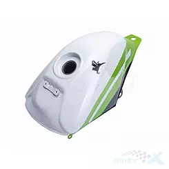 Zbiornik paliwa, 2gi gatunek, biało-czarno-zielony, Romet RR 50 / RS 50