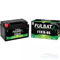 Akumulator żelowy bezobsługowy Fulbat (FTX7A-BS) 12V 6Ah 150x87x93mm 90CCA