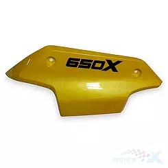Osłona błotnika przedniego prawa, złota 006Z, z naklejkami, QJMotor SVT 650 / SVT 650 X