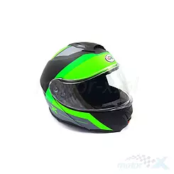 Kask szczękowy z blendą Vcan V272 Wave Matowy Czarno-Zielono-Szary
