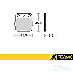 Klocki hamulcowe przednie/tylne Prox KH84 / KH843 (37.200802) Honda CR 80/85 '86-07, CRF 150R, Yamaha YZ 80/85, YZ 65