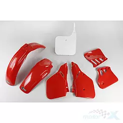Zestaw osłon nadwozia biało-czerwony UFO Plast Honda CR 125 87-88