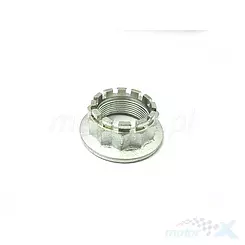 Nakrętka zamkowa, M30x1.5mm, wałka koła tylnego, gwint lewy, strona lewa, Junak M15