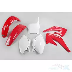Zestaw osłon nadwozia biało-czerwony UFO Plast Husqvarna CRF 450R 04'