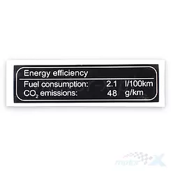 Naklejka informacyjna emisja spalin QJMotor TRX 125