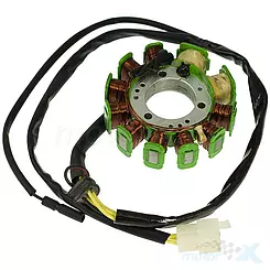 Stator iskrownik, stojan alternatora, 11 cewek, 3 piny męskie, 4 przewody Kingway Chopper 150 / 250