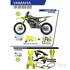 Zestaw osłon nadwozia żółty fluo UFO Plast Yamaha YZF 250 / 450