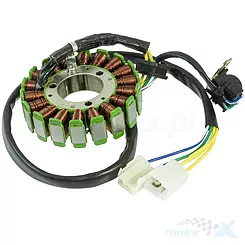 Stator iskrownik, stojan alternatora, 18 cewek ATV 250 ciecz, Linhai, Yamaha