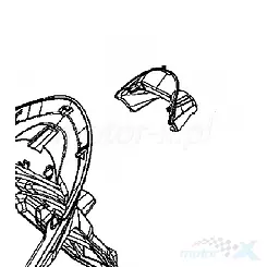Osłona lampy tablicy rejestracyjnej czarny N1R Kymco X-Town
