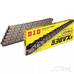 Łańcuch napędowy 530VX3, X-Ringowy, do 1100ccm, DID [grupa]