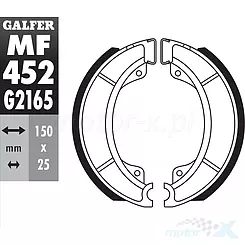 Szczęki hamulcowe 150x25mm Galfer MF452