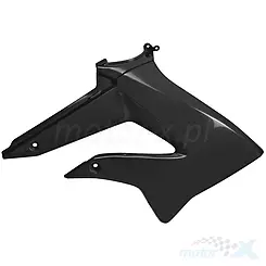 Osłona chłodnicy, prawa, czarna, Derbi Senda DRD 10- / Gilera RCR, SMT 11-