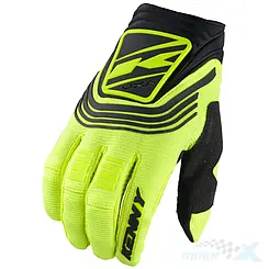 Rękawice motocyklowe offroad, czarno-żółte fluo, Kenny Racing Titanium