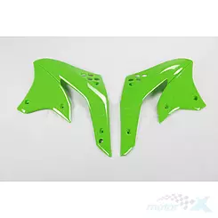 Osłony chłodnicy zielone  UFO Plast Kawasaki KXF 450 06-08