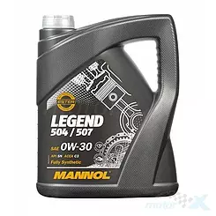 Olej silnikowy samochodowy 0W30 syntetyczny 5L, Mannol Legend 504/507 7730
