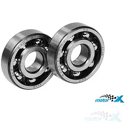 Łożyska kulkowe 6303 C3 17x47x14 Malossi Teflon, (2szt.), Minarelli AM