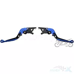 Dźwignia hamulca + dźwignia sprzęgła, niebieskie, Leoshi CNC, Yamaha NMax