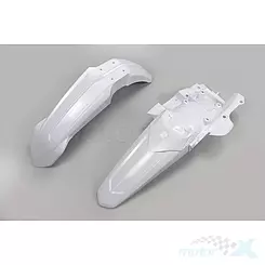 Błotnik przedni i błotnik tylny zestaw biały UFO Plast Yamaha YZF 250-450