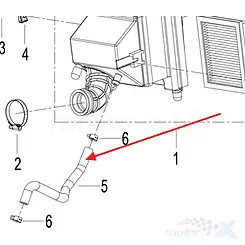 Przewód  filtra powietrza Keeway RKF 125 49858L430000