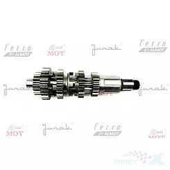 Wałek główny skrzyni biegów komplet Junak 121 FL / RZ 125 / Racer 125