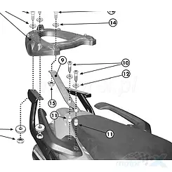 Stelaż kufra centralnego Kappa Honda VFR 800 bez płyty