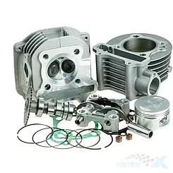Cylinder kompletny z głowicą 57.40mm, 150cc, sworzeń 15mm, wałek rozrządu wersja B, 157QMJ (GY6 150) 4T
