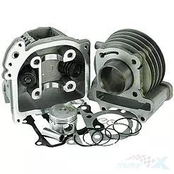 Cylinder kompletny z głowicą 47.00mm 80cc sworzeń 13mm z EGR duże zawory 139QMB/QMA (GY6 50) 4T