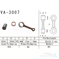 Korbowód Vesrah VA-3007