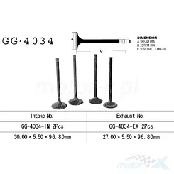 Zawór wydechowy Vesrah GG-4034-EX