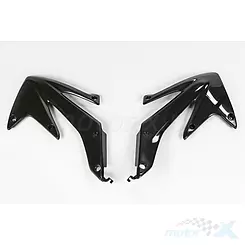 Osłony chłodnicy czarne UFO Plast Honda CRF 450X 05-07 