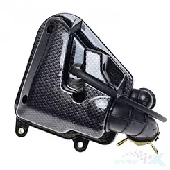 Filtr powietrza kompletny, malowanie carbon, WM Motor, do skutera 2T silnik Minarelli horizontal