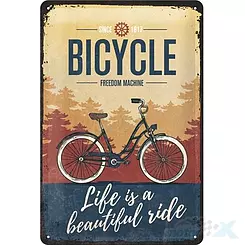 Tablica, plakat 20x30 cm, tłoczona blacha, bicycle ride Nostalgic Art 22293