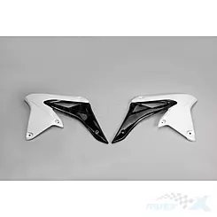 Osłony chłodnicy biało-czarne UFO Plast Suzuki RMZ 250 10-18
