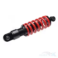 Amortyzator tylny 295mm, czerwono-czarny, WM Motor CNC, Derbi Senda 50 / Gilera SMT 50 / RCR 50
